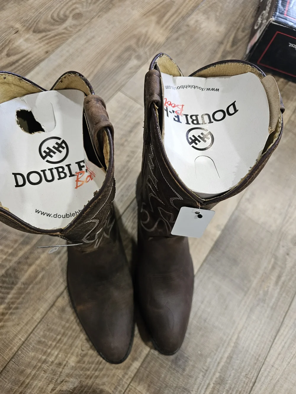 Double H 10.5 Western Work Boots Robert 3282 Brown 12" AG7 Mens NWT NEW Cowboy - Picture 10 of 16